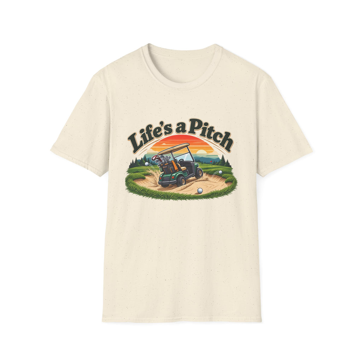 Life’s a Pitch Golf T-Shirt – Funny Golf Cart Tee