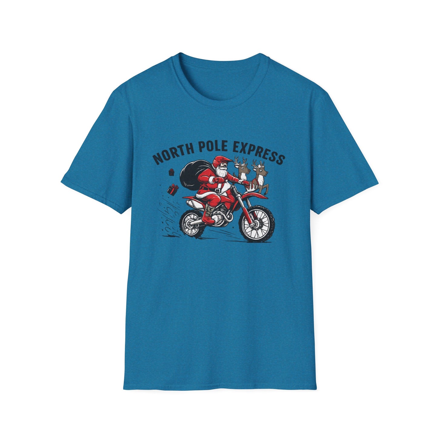 North Pole Express Motocross Christmas T-Shirt