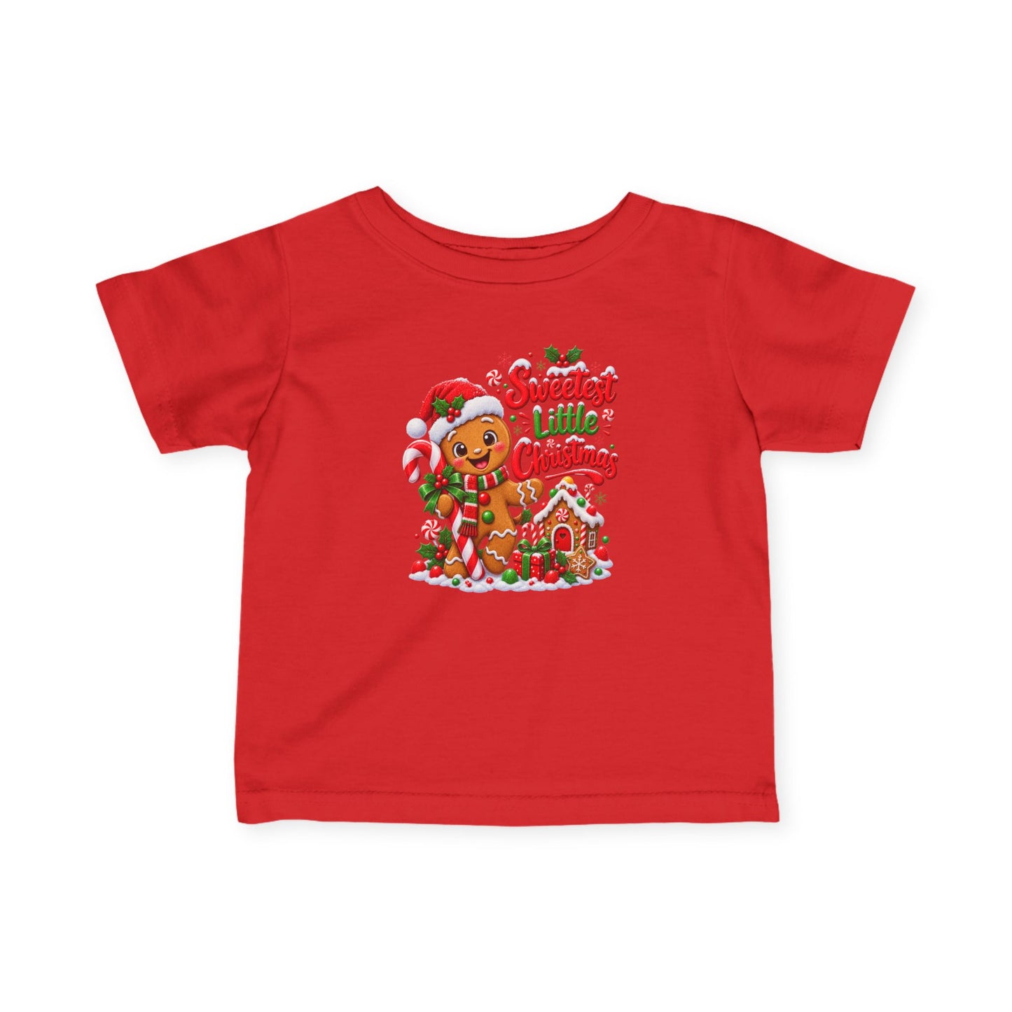 Sweetest Little Christmas Infant T-Shirt – Gingerbread Tee