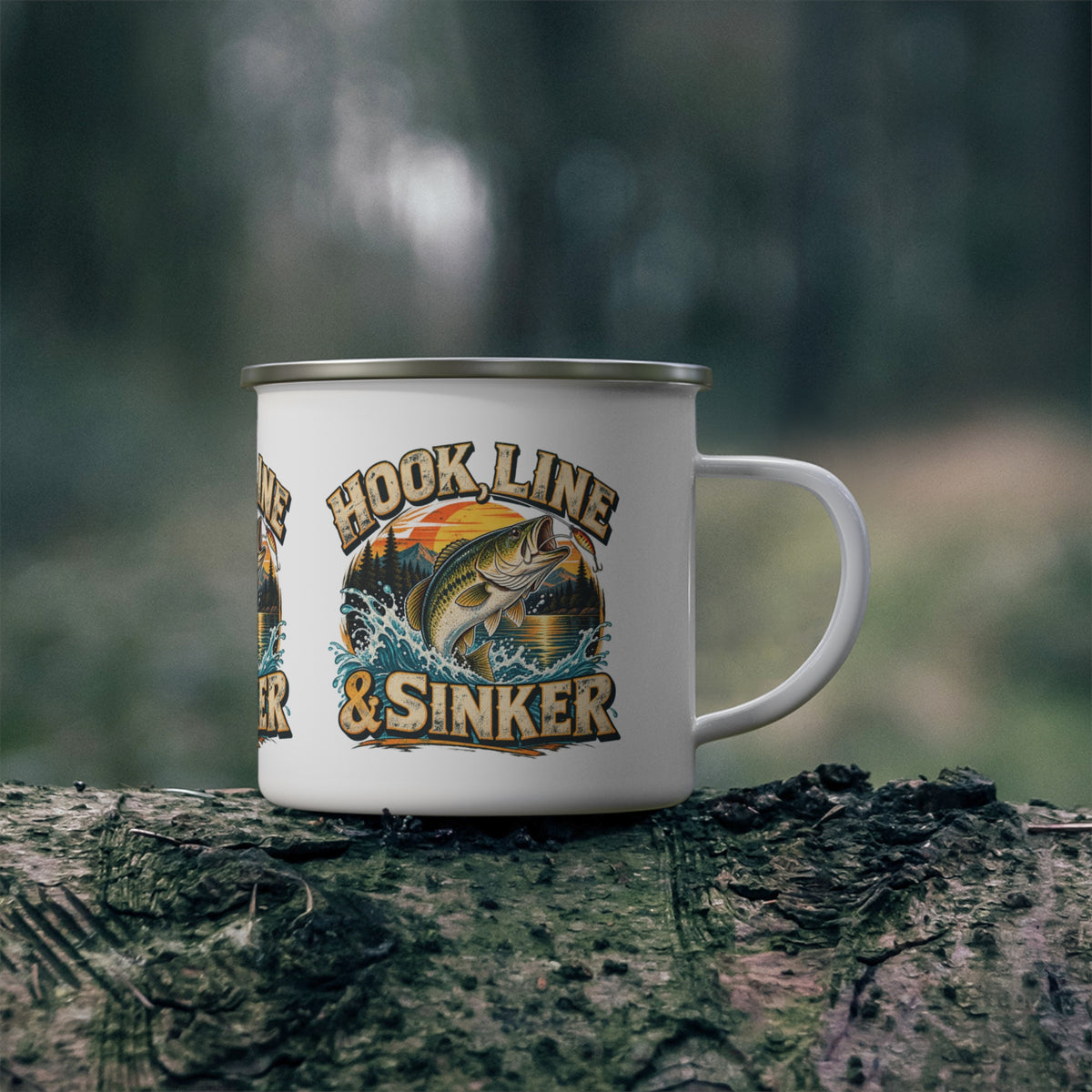 Hook, Line & Sinker Enamel Mug – Vintage Fishing Mug