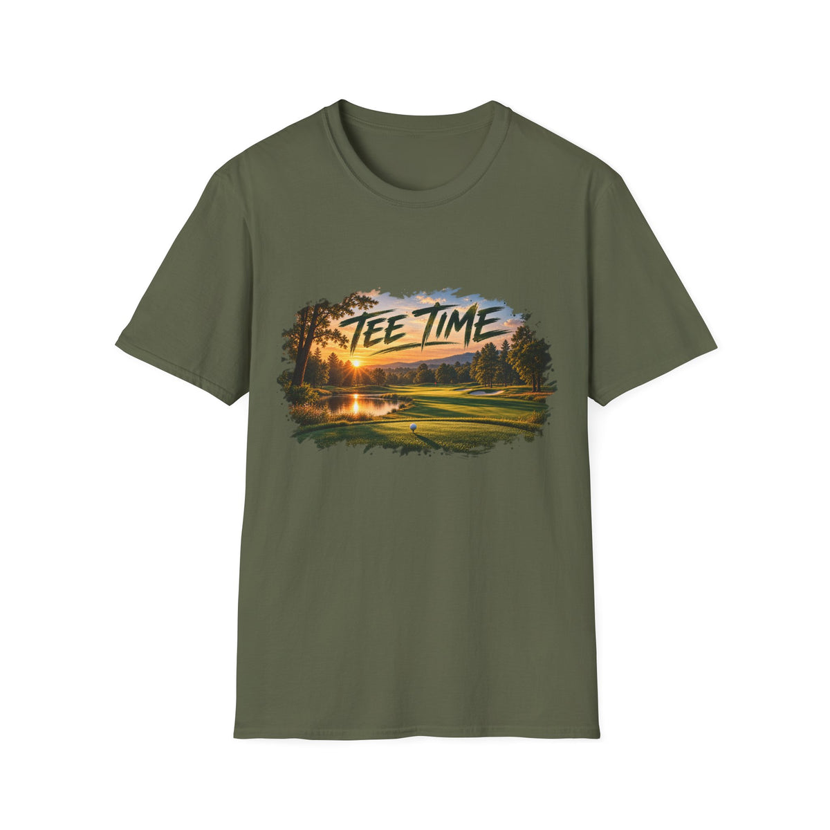 Tee Time Golf T-Shirt – Sunset Golf Course Tee