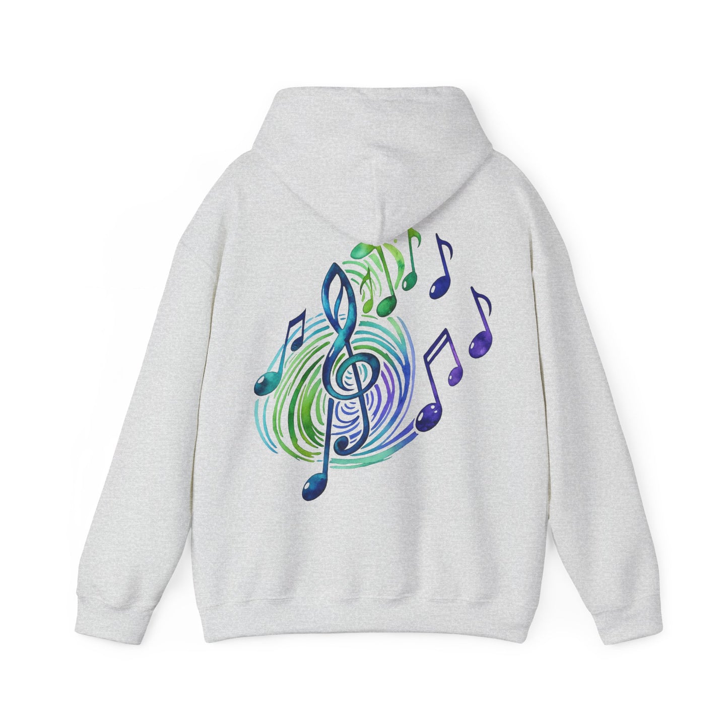 Music Note Hoodie Colorful Treble Clef Graphic Pullover