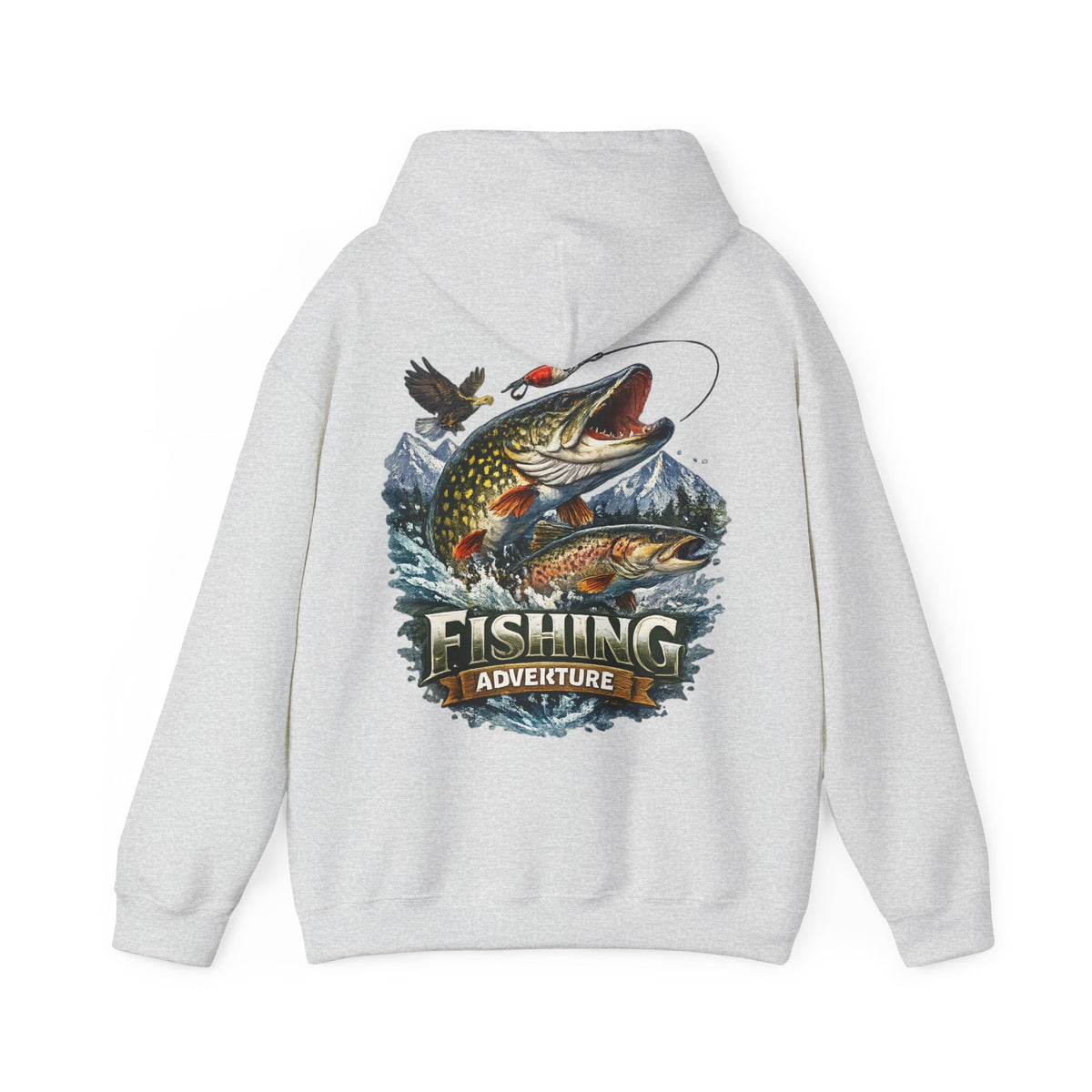 Fishing Adventure Back Print Hoodie – Angler Graphic Hoodie