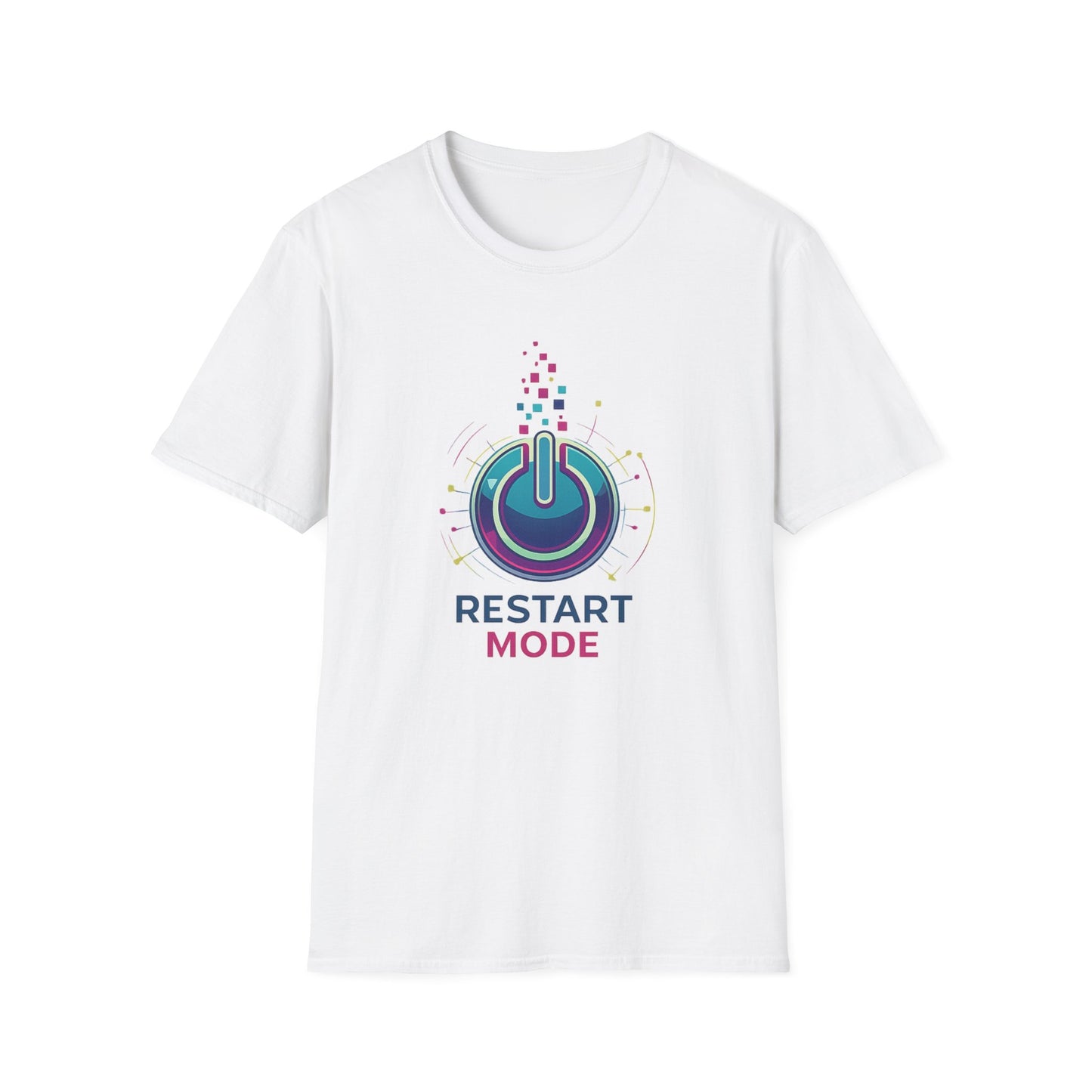 Neustart Modus T-Shirt Power Button Grafik-T-Shirt