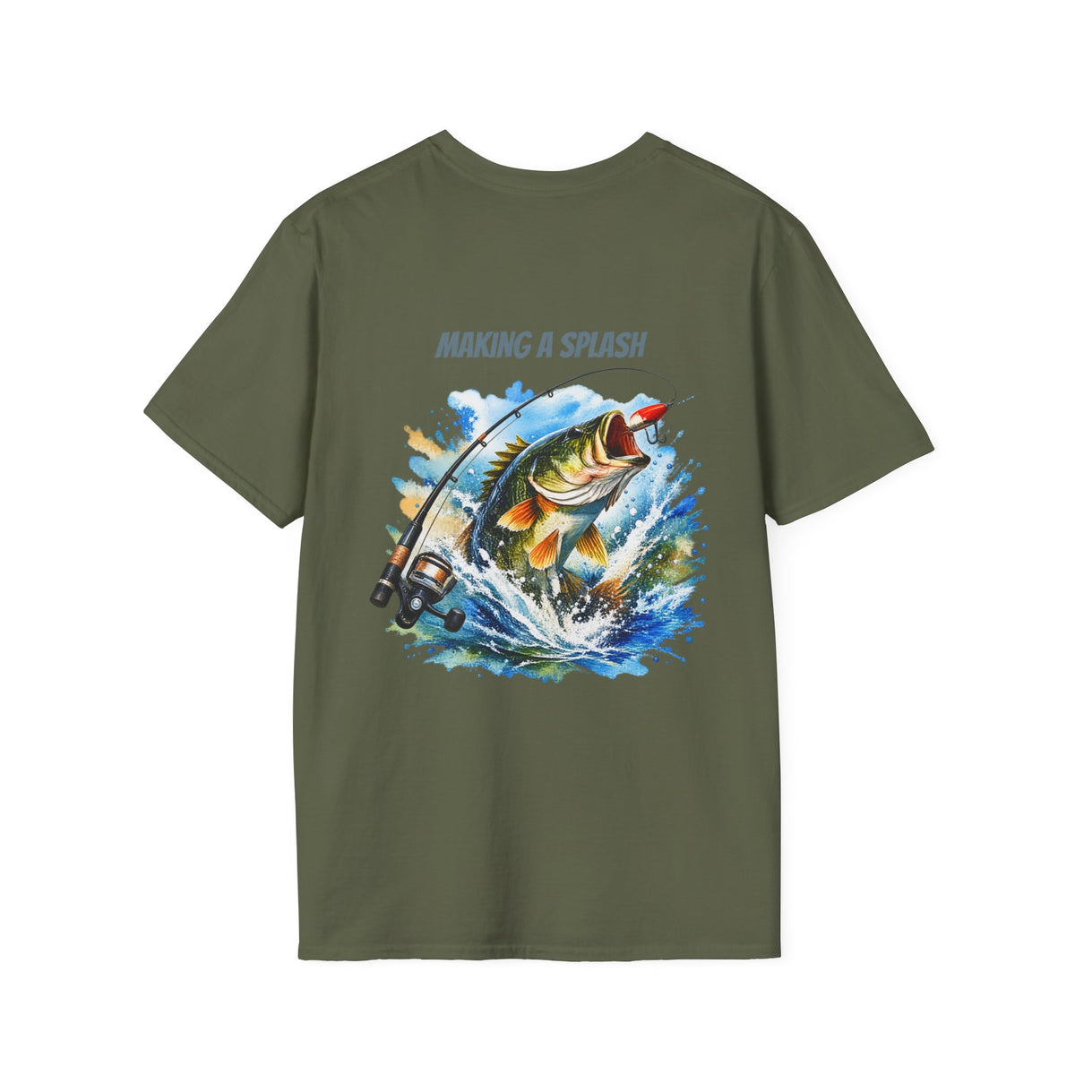 Angeln T-Shirt Macht Furore Fisch Grafik Tee