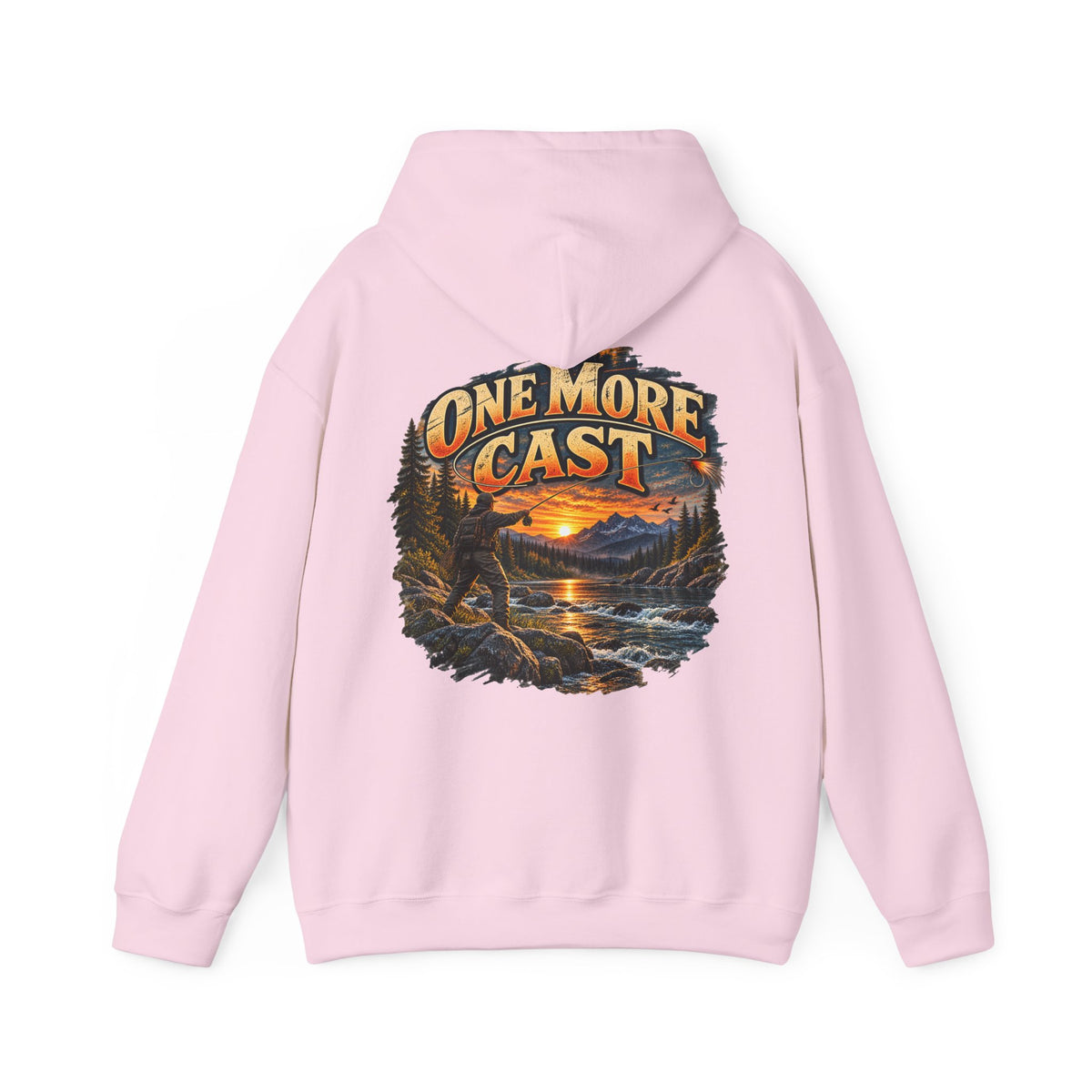 One More Cast Back Print Hoodie – Vintage Fishing Hoodie
