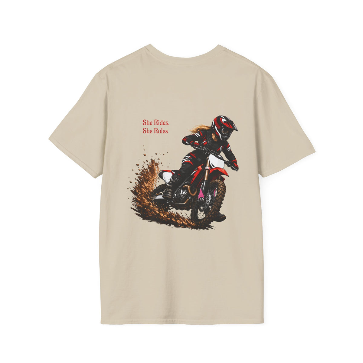 She Rides, She Rules Dirt Bike T-Shirt
