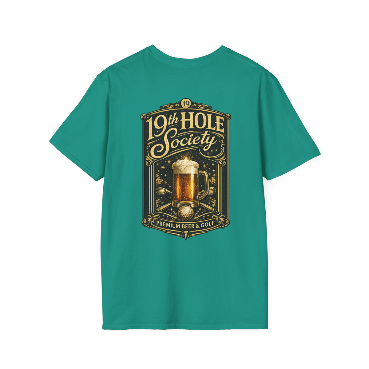 19th Hole Society Premium Beer & Golf  T-Shirt