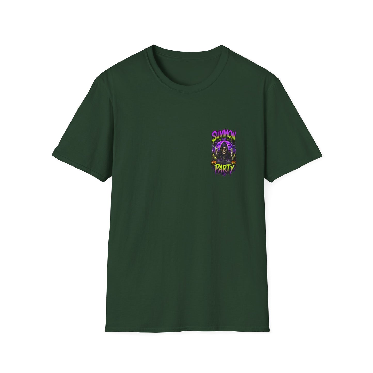 Summon The Party Halloween Unisex T-Shirt – Front & Back Print