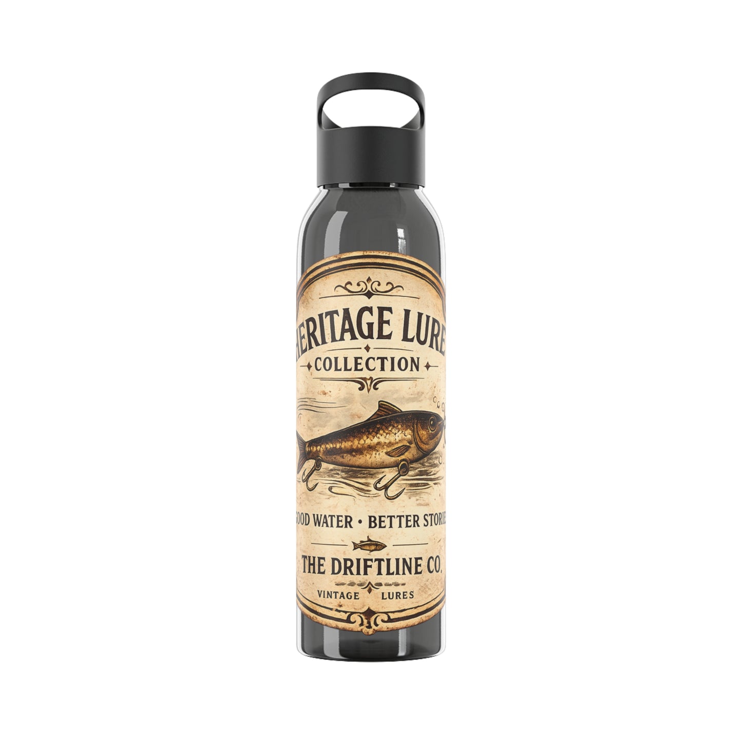 Heritage Lure Collection Water Bottle | Fishing Sports Bottle | The Driftline Company