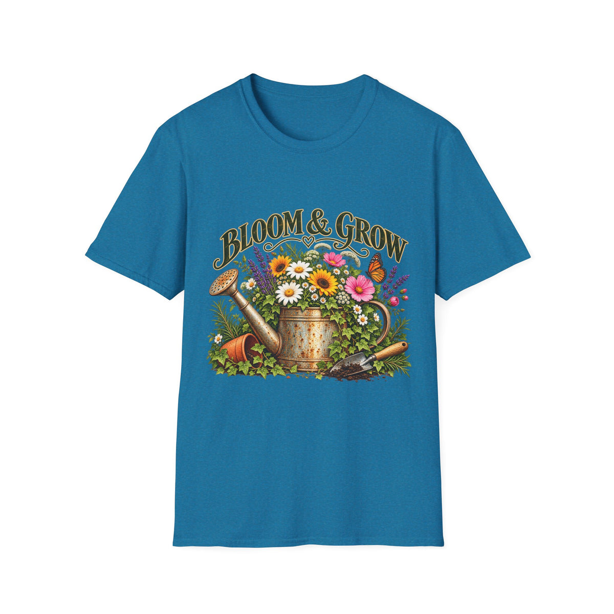 Bloom & Grow Vintage Garden – Front Print T-Shirt