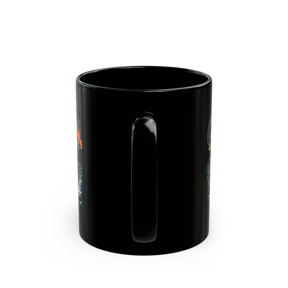 Cast & Chill Black Fishing Mug – Vintage Angler Mug