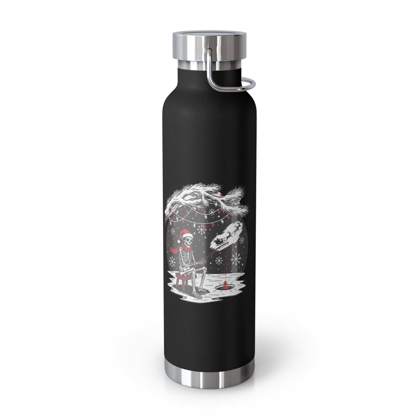 Merry Fishing Christmas Insulated Flask – Festive Fishing Bottle