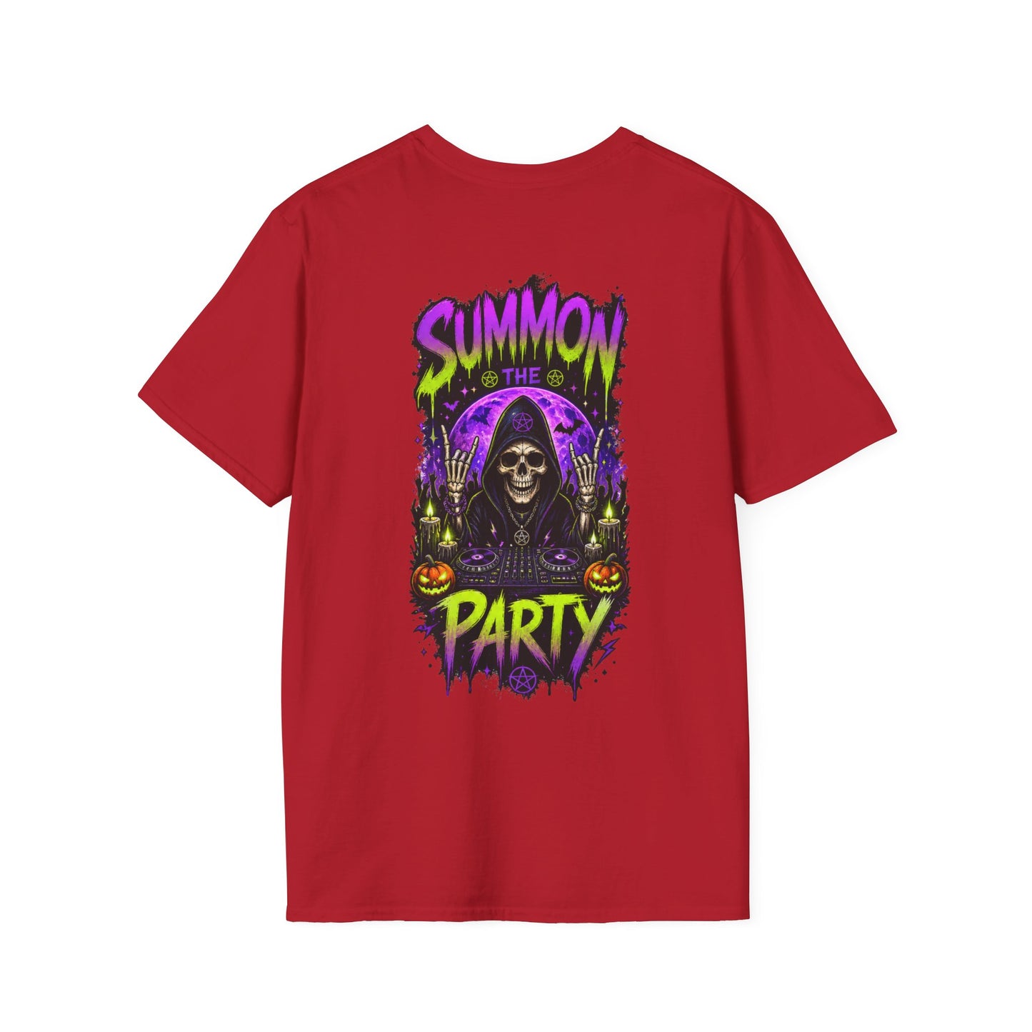 Summon The Party Halloween Unisex T-Shirt – Front & Back Print