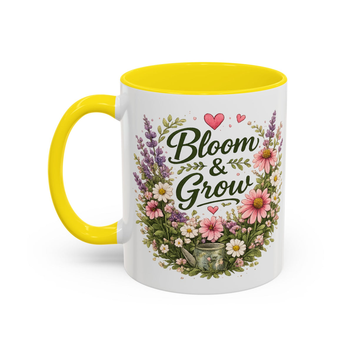 Bloom & Grow Floral Accent Ceramic Mug
