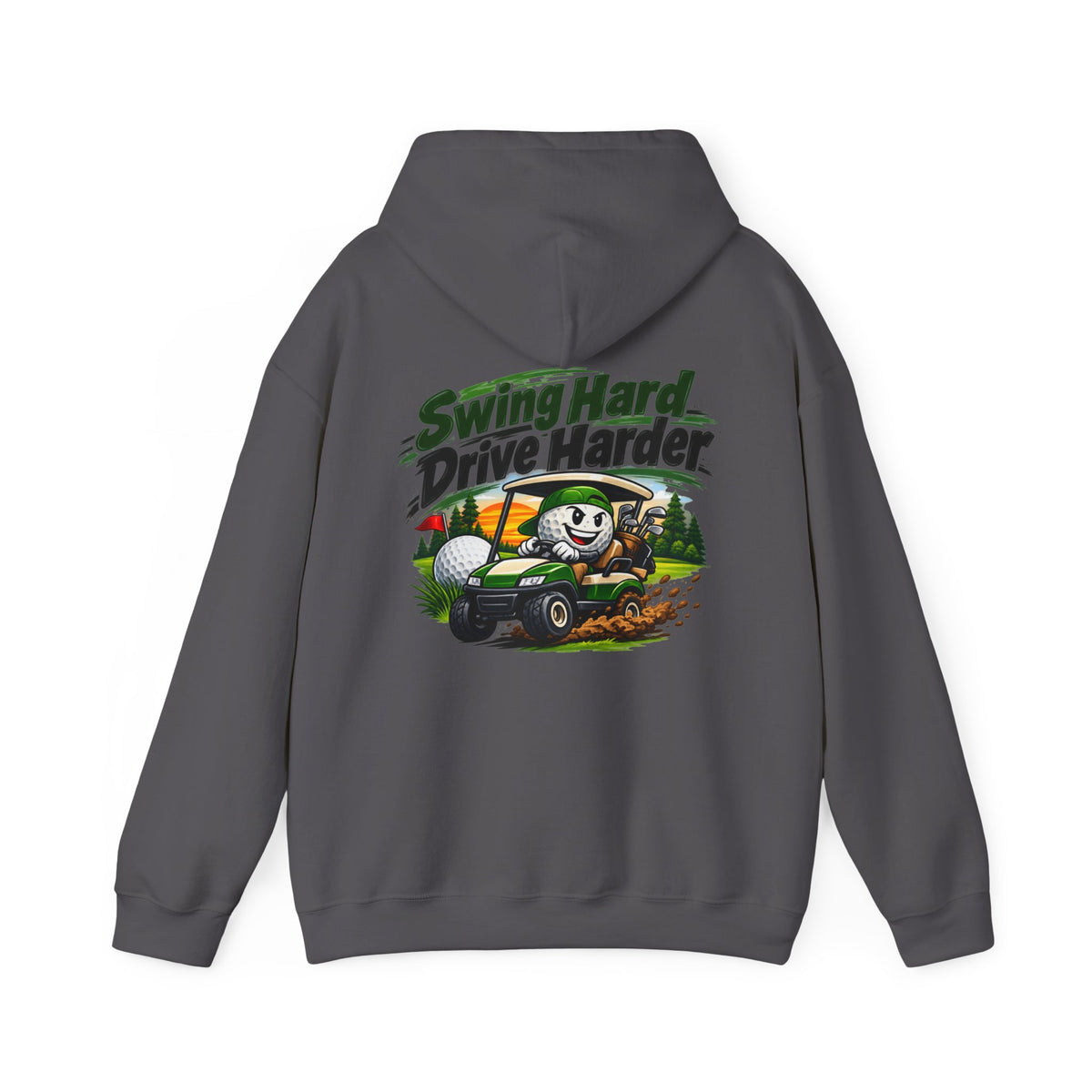 Sweat à capuche de golf amusant Petit imprimé avant Motif de golf