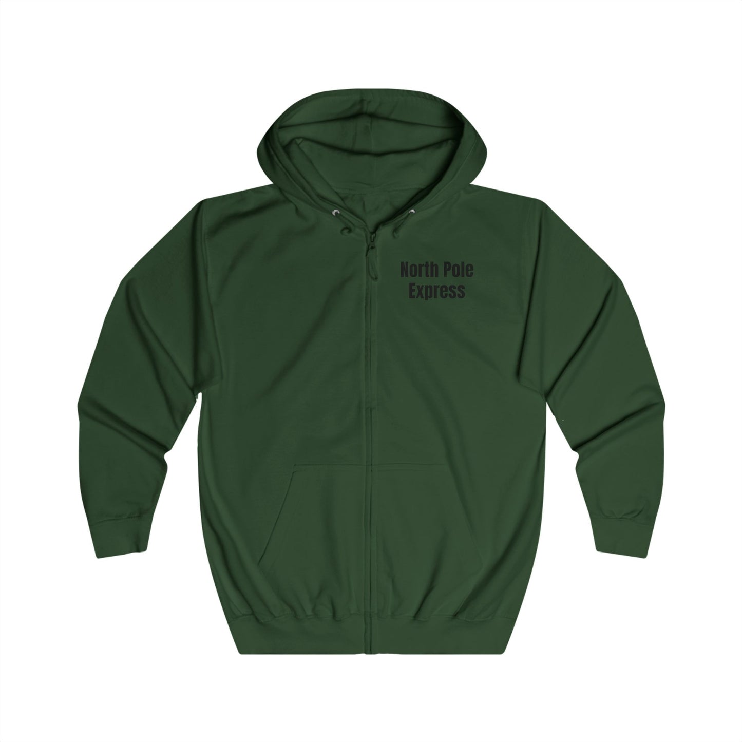 North Pole Express Motocross Christmas Zip Hoodie – Unisex