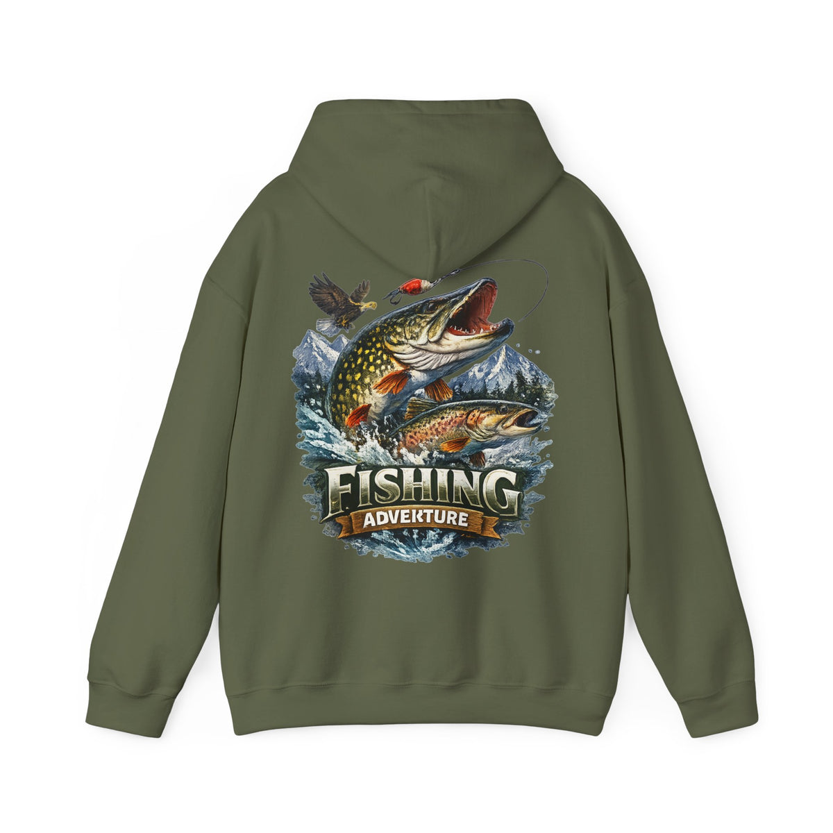 Fishing Adventure Back Print Hoodie – Angler Graphic Hoodie