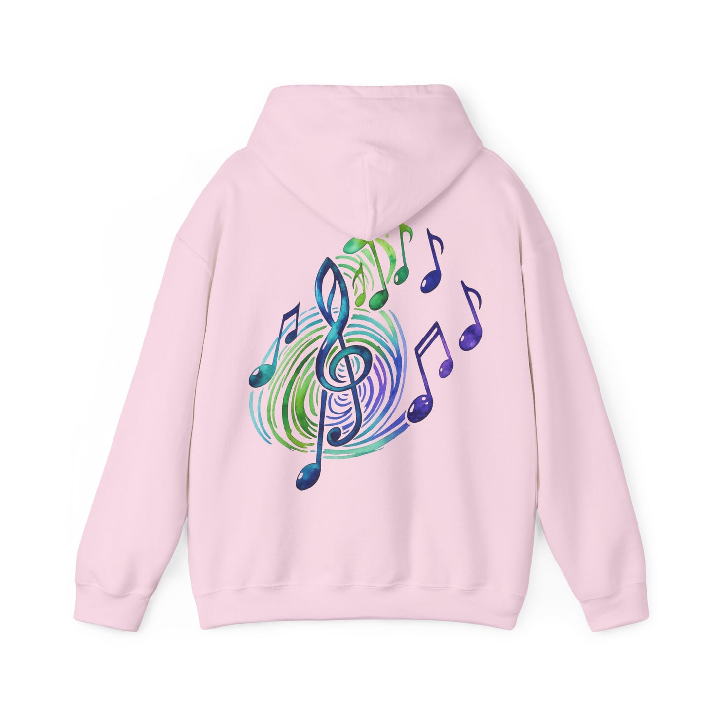 Music Note Hoodie Colorful Treble Clef Graphic Pullover