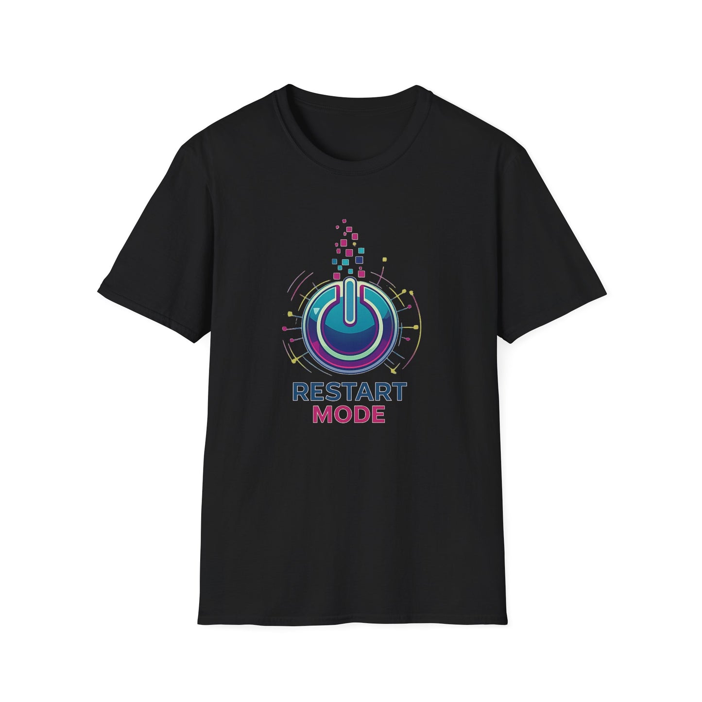 Neustart Modus T-Shirt Power Button Grafik-T-Shirt
