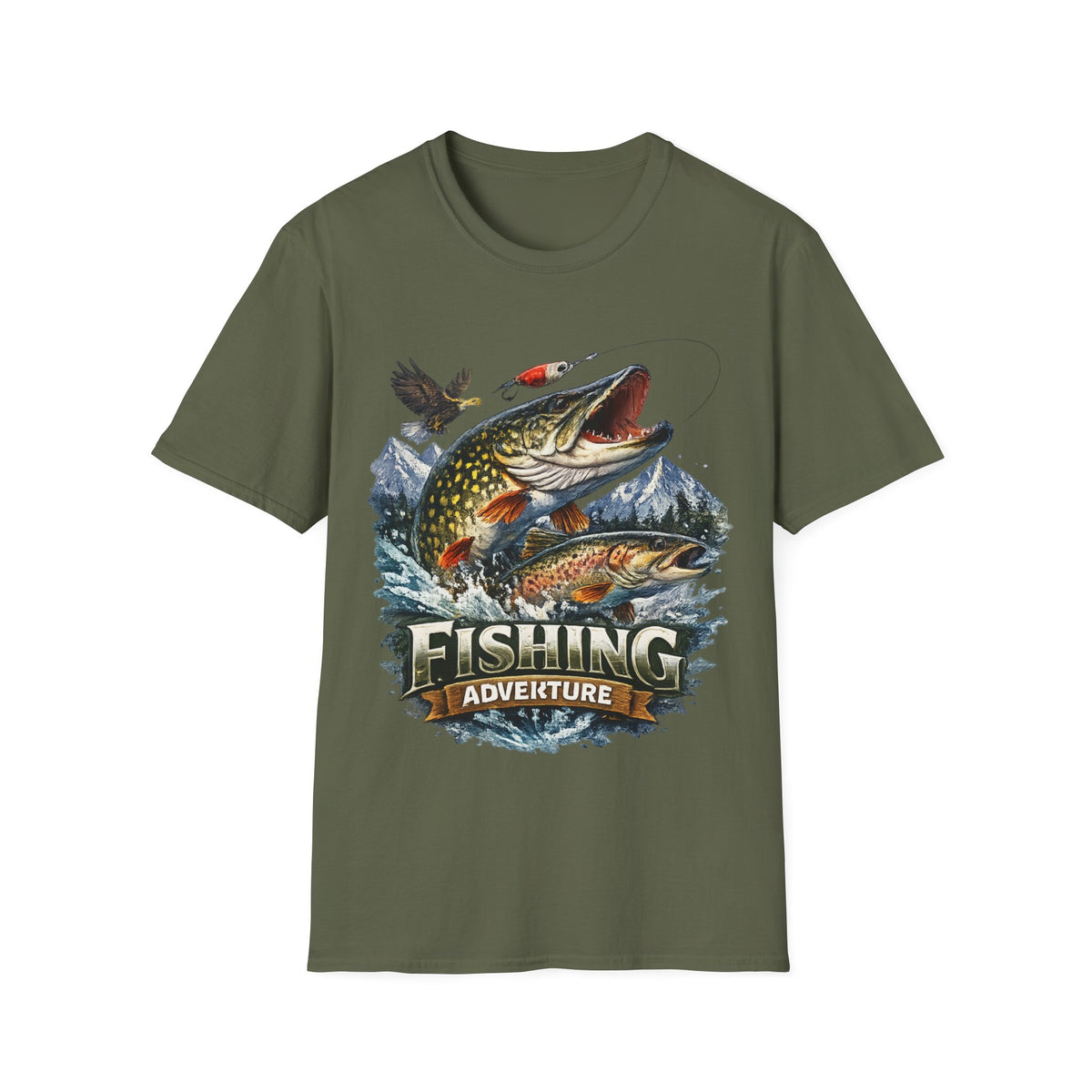 Fishing Adventure T-Shirt – Angler Graphic Fishing Tee