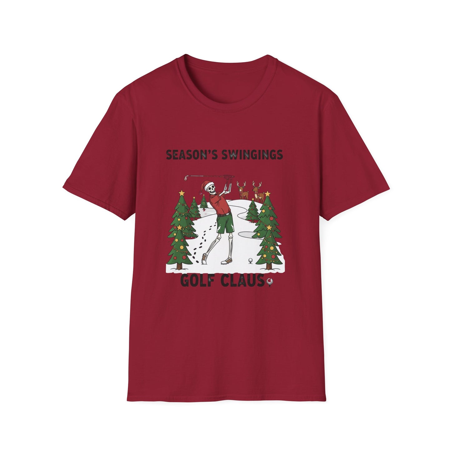 Golf Claus Christmas T-Shirt – Seasons Swingings Golf Tee