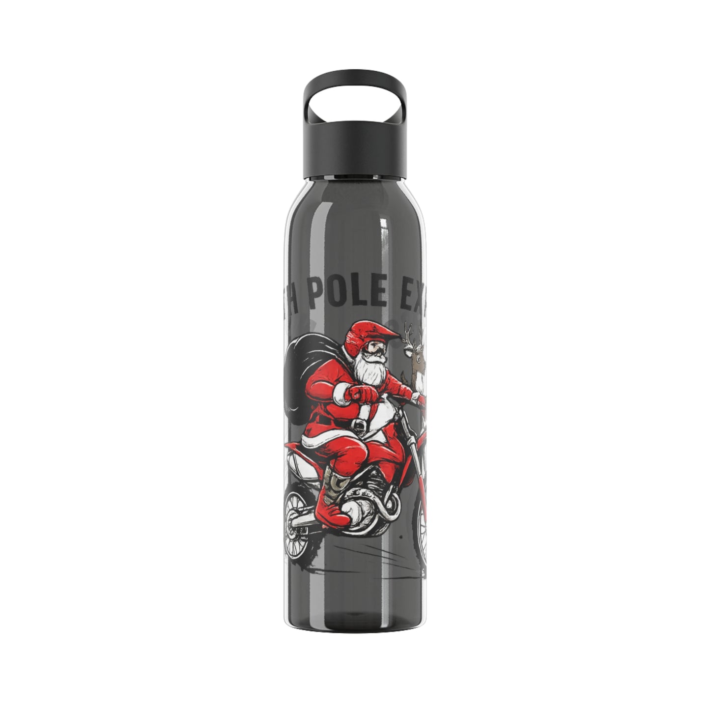 North Pole Express Motocross Christmas Water Bottle