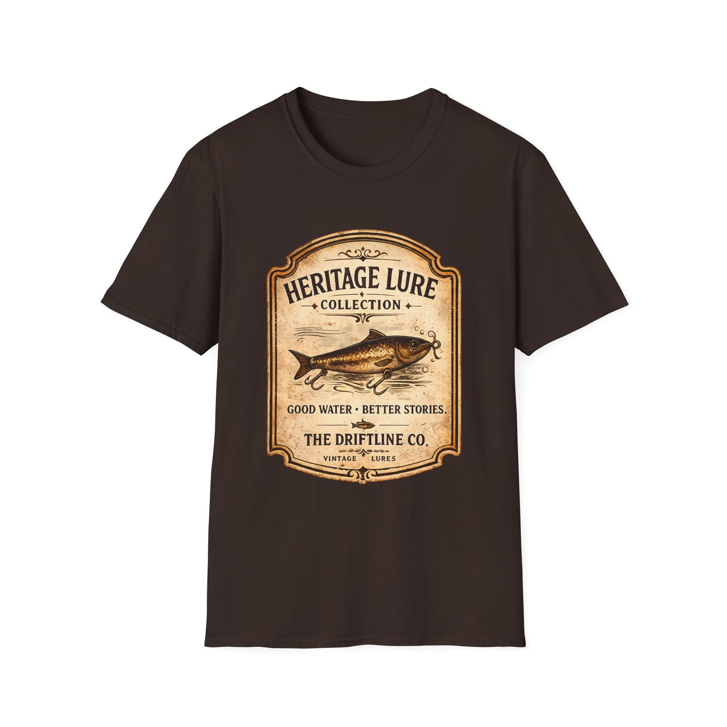 Heritage Lure Collection Fishing T-Shirt | Vintage Angler Tee | The Driftline Company