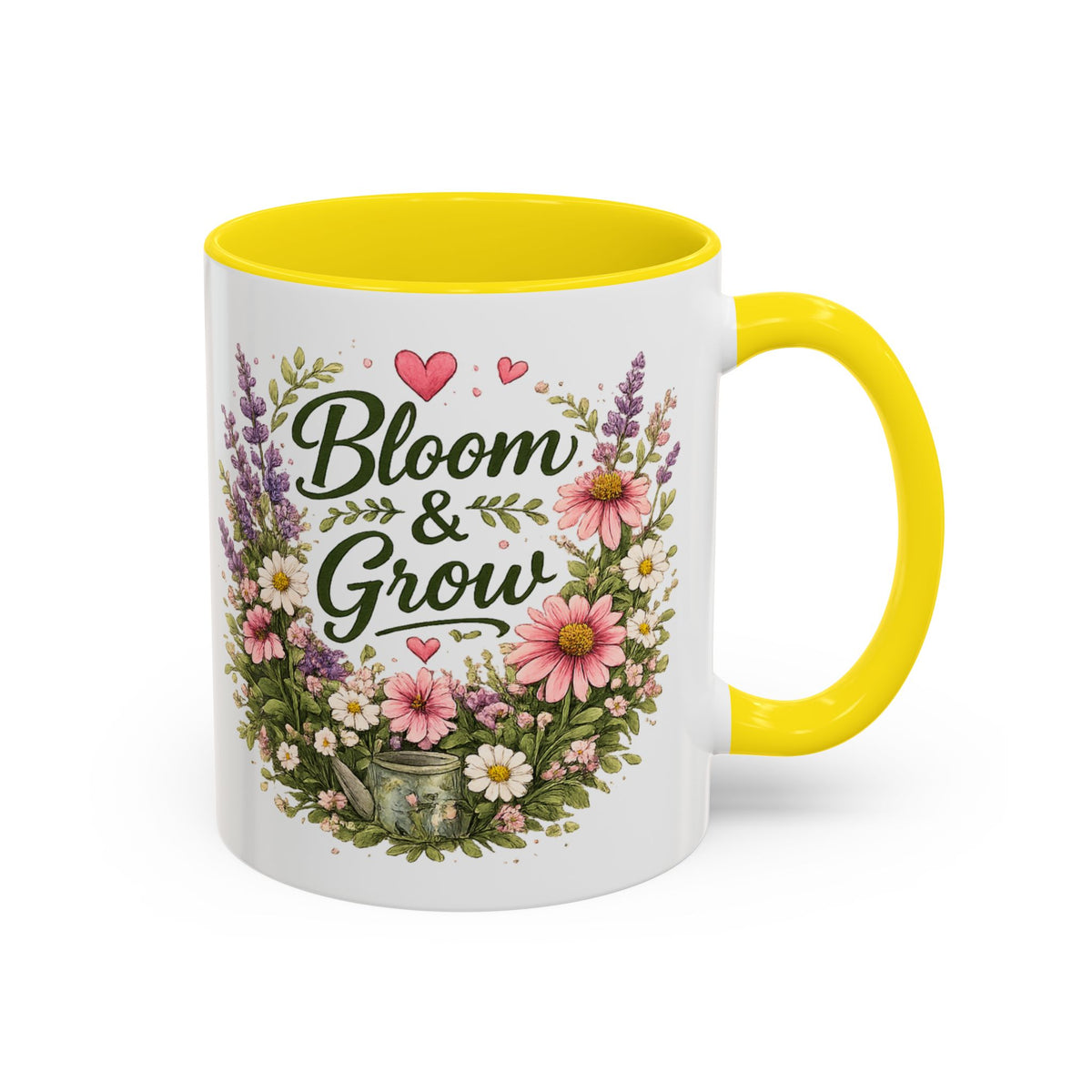 Bloom & Grow Floral Accent Ceramic Mug