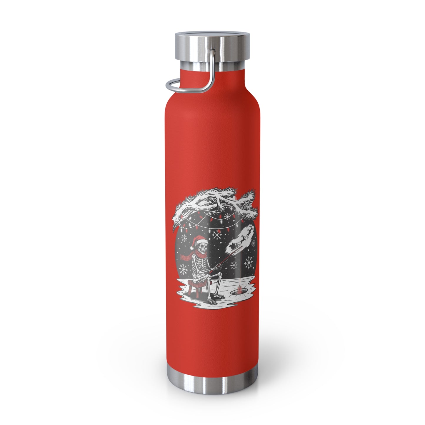Merry Fishing Christmas Insulated Flask – Festive Fishing Bottle