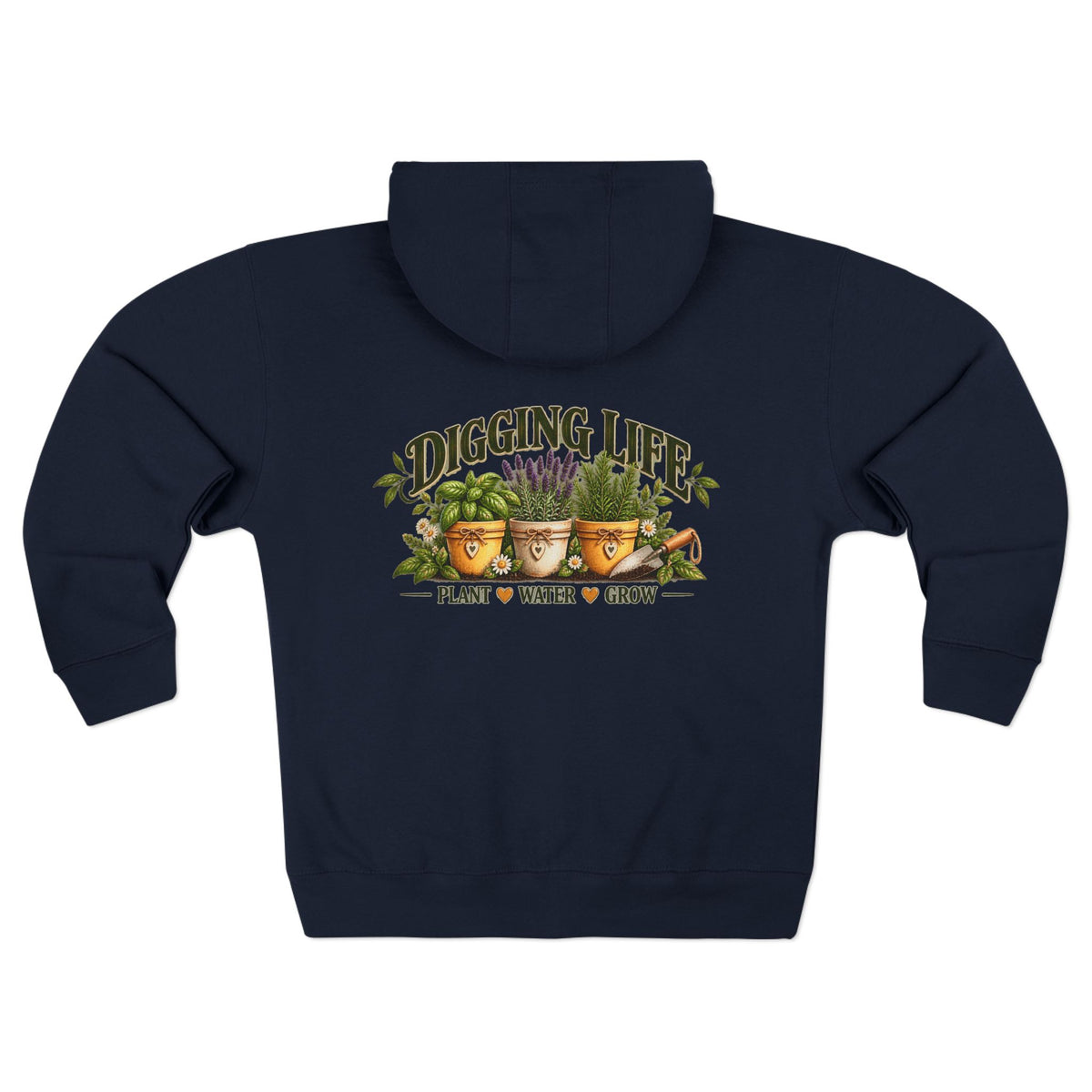 Digging Life Minimal Garden – Full Zip Hoodie