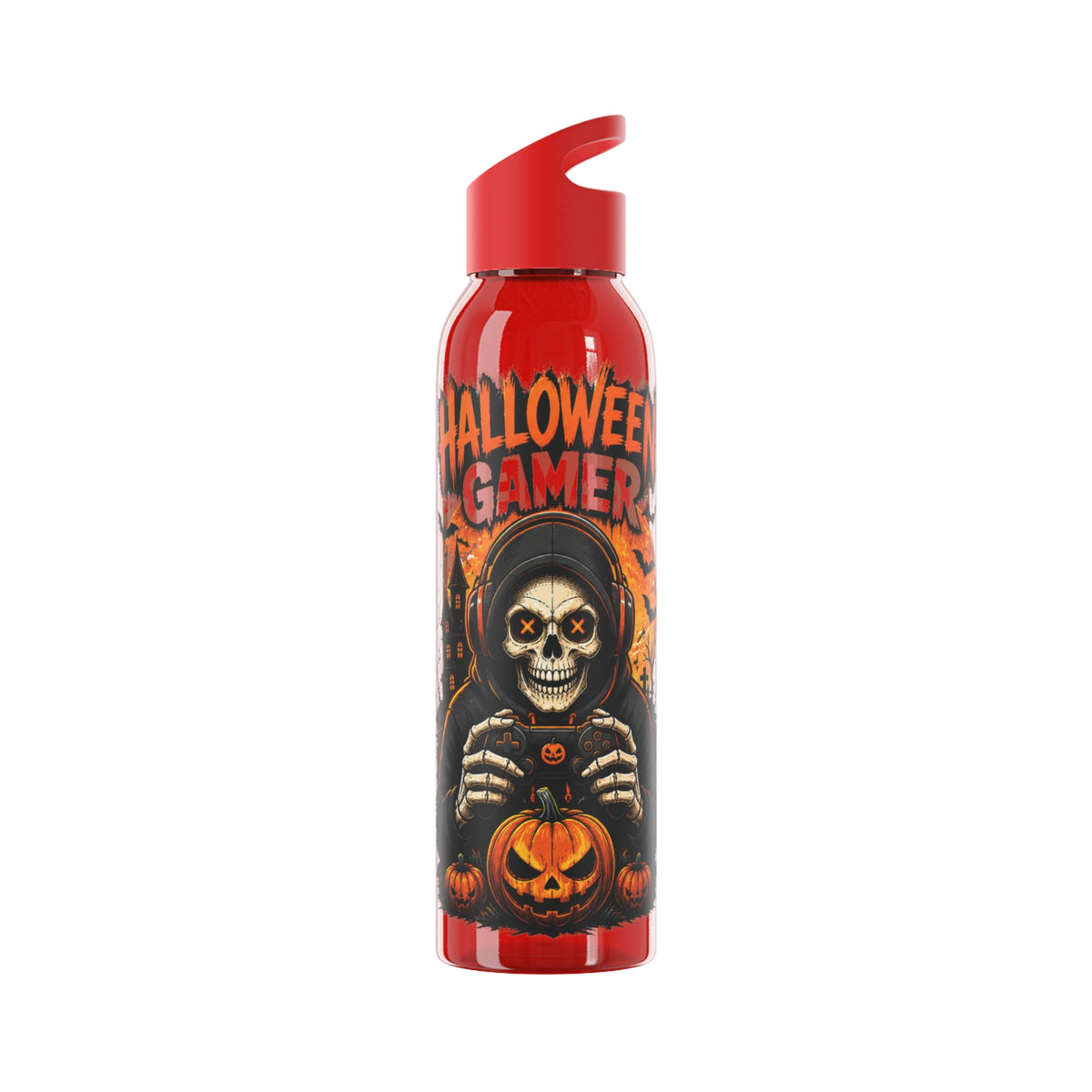 Halloween Gamer Water Bottle – Skull Gaming Bottle