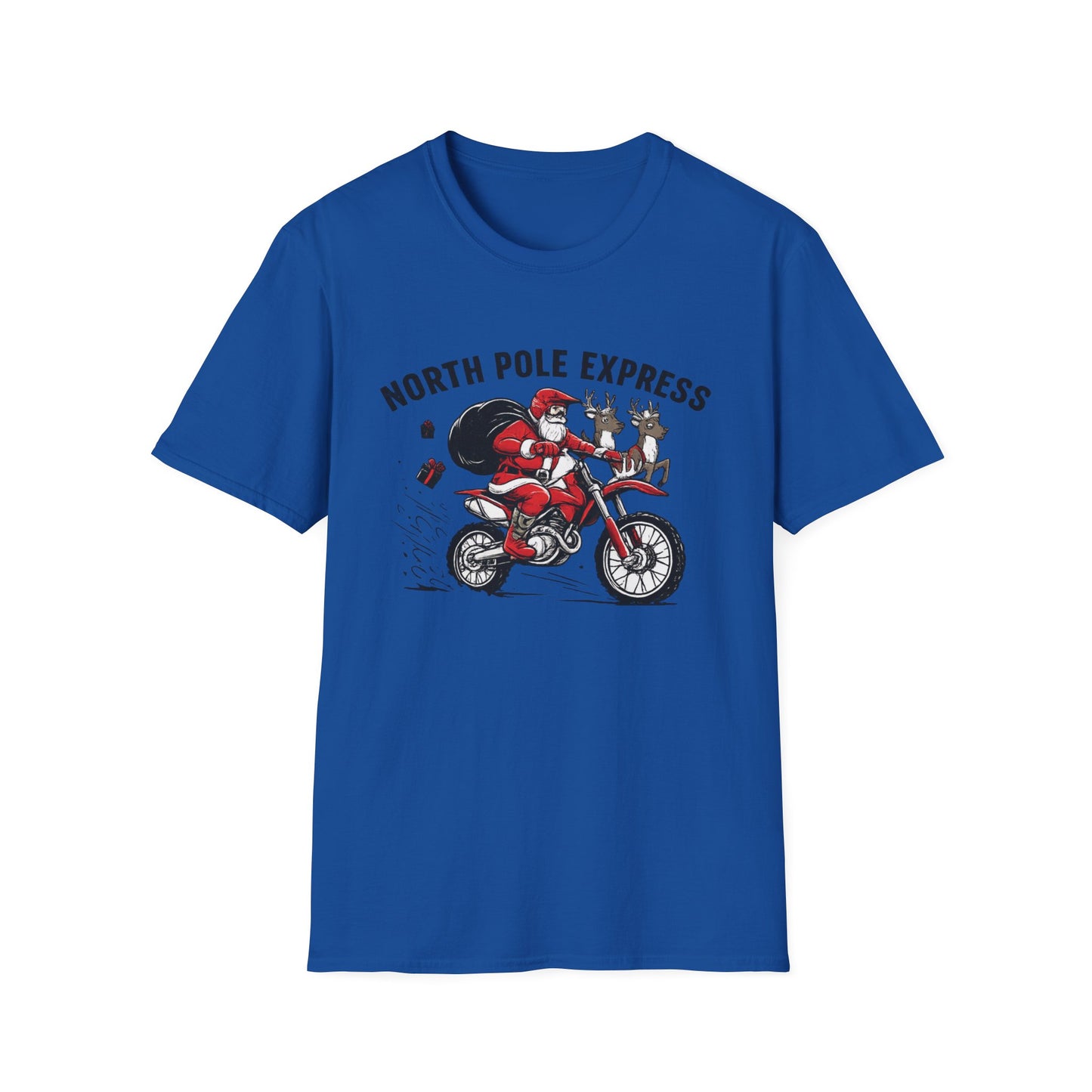 North Pole Express Motocross Christmas T-Shirt