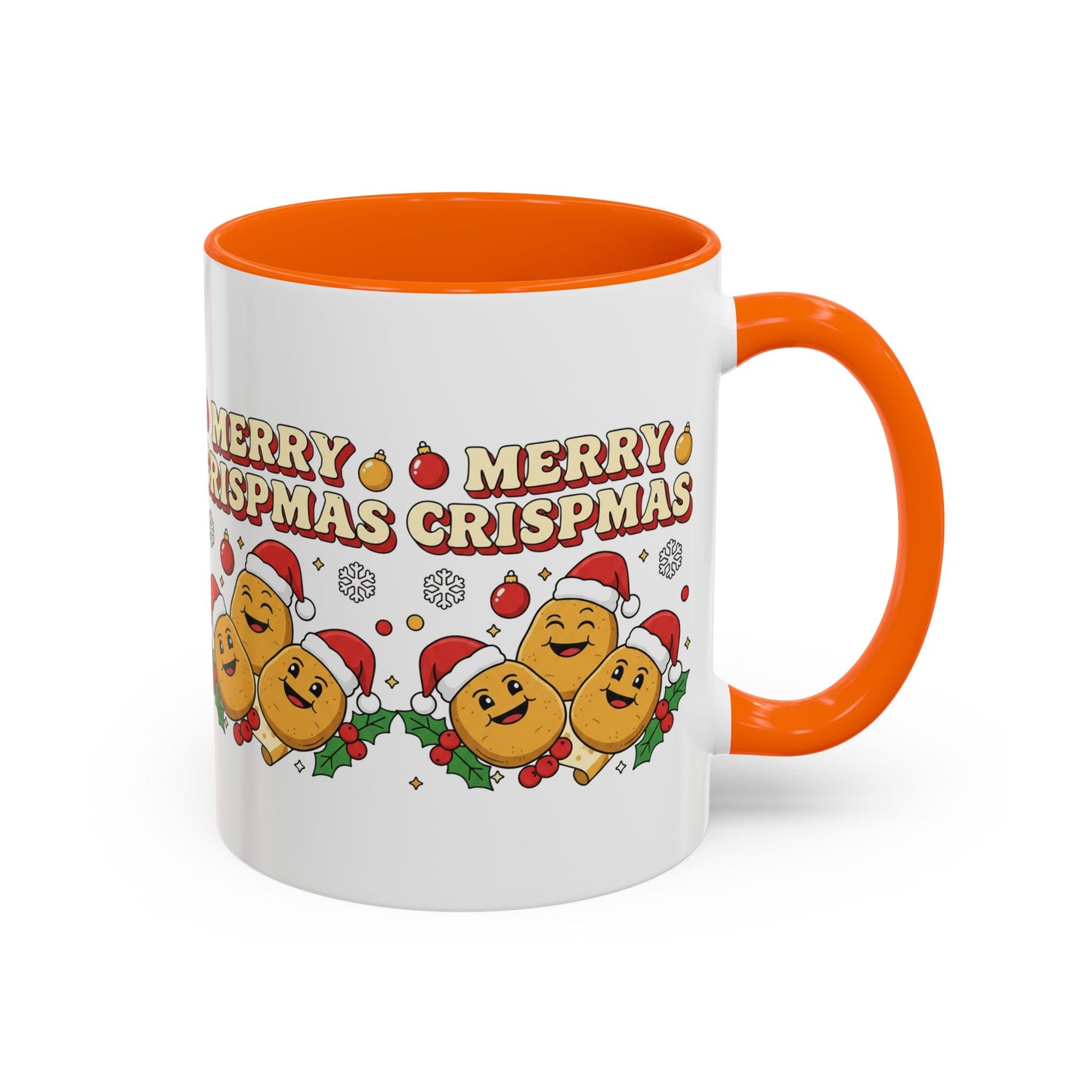 Merry Crispmas Christmas Accent Mug – Funny Festive Mug