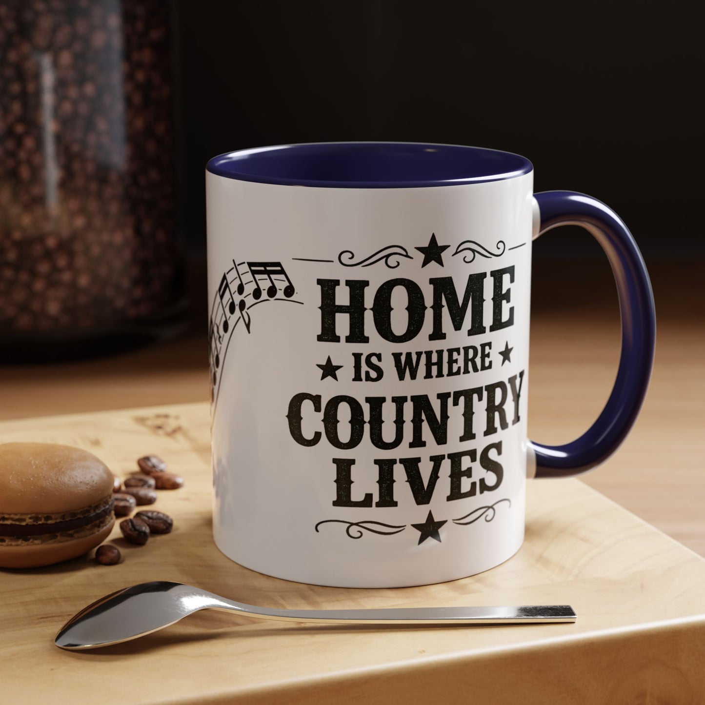 Home Is Where Country Lives Accent Mug – Country Music Mug