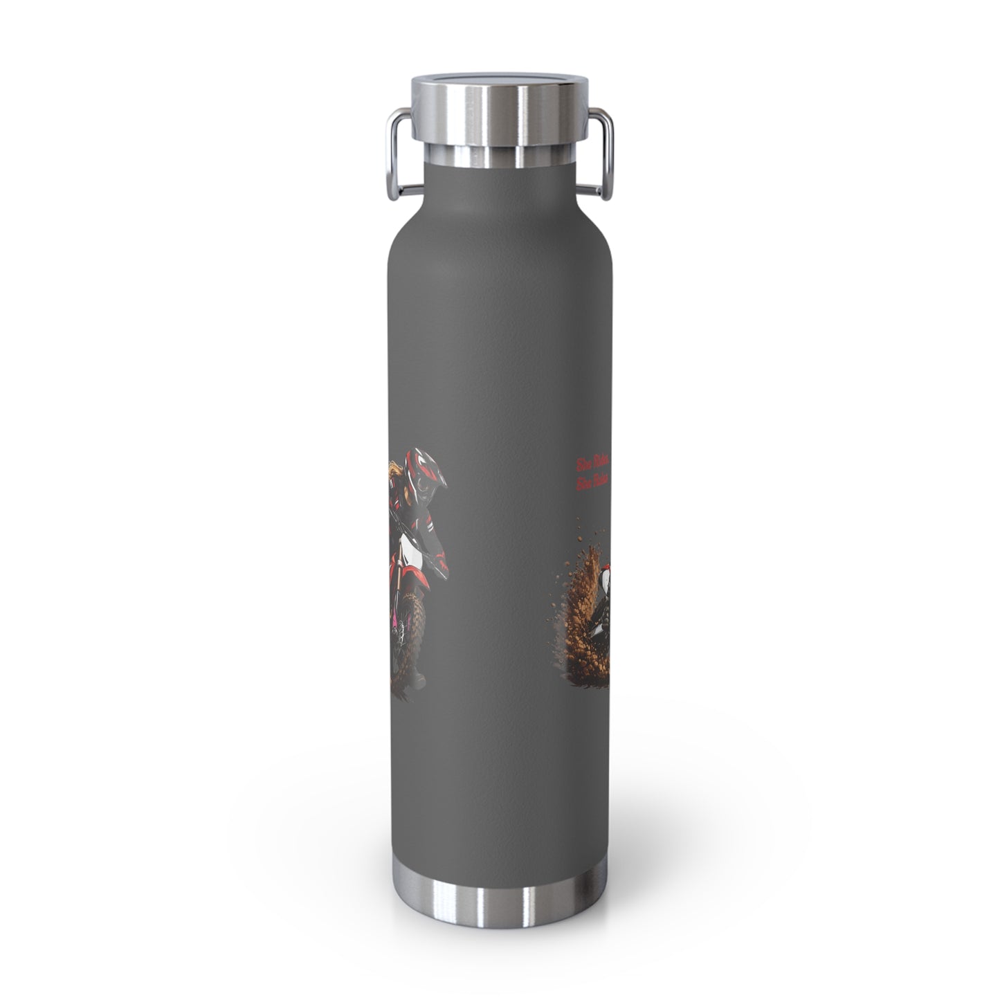 She Rides She Rules Motocross Insulated Flask