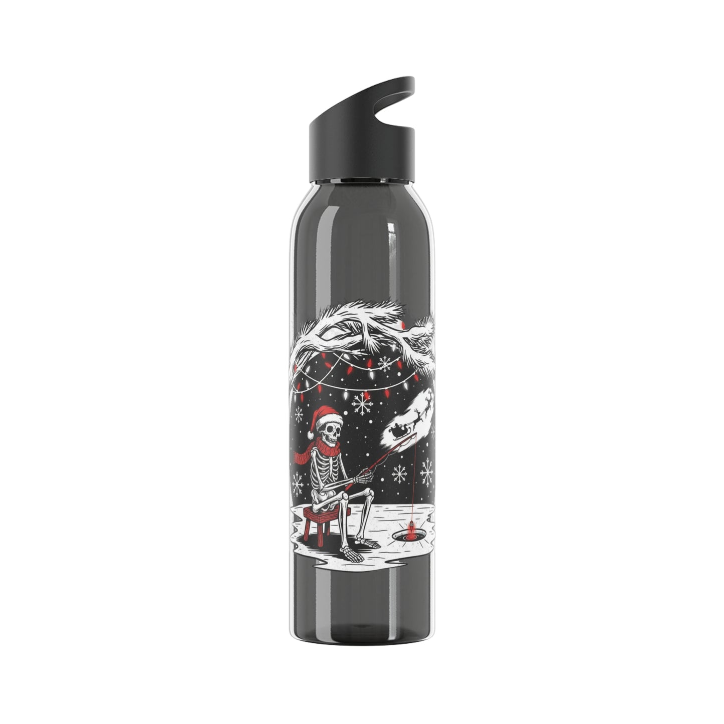 Merry Fishing Christmas Water Bottle – Skeleton Fishing Bottle