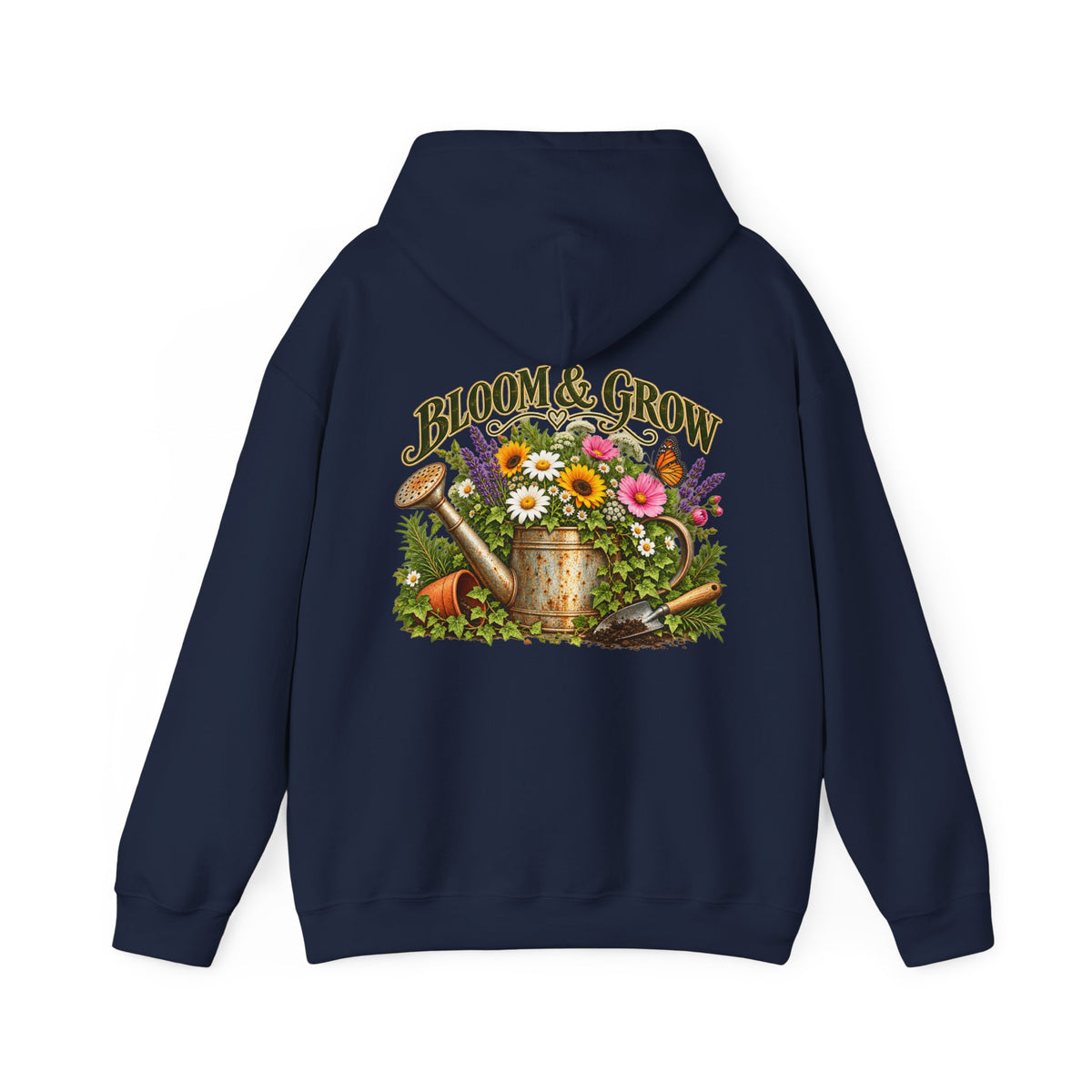 Bloom & Grow Vintage Garden – Back Print Hoodie
