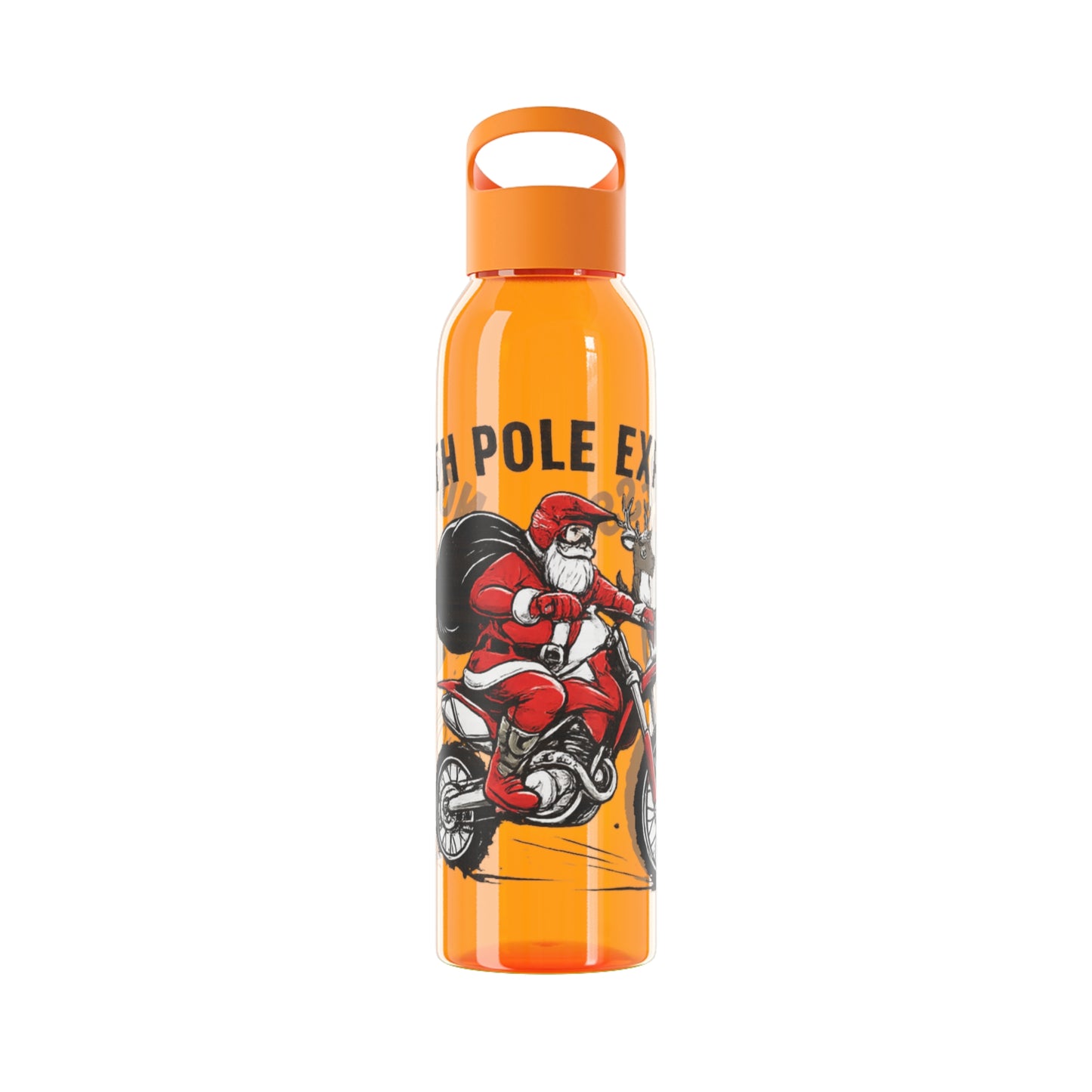 North Pole Express Motocross Christmas Water Bottle