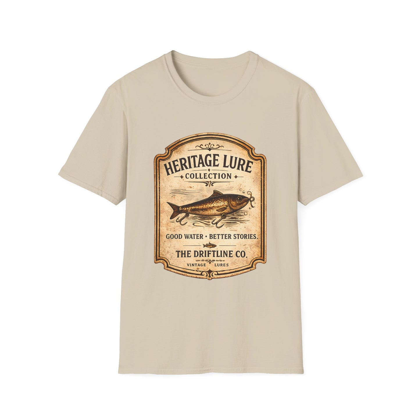 Heritage Lure Collection Fishing T-Shirt | Vintage Angler Tee | The Driftline Company