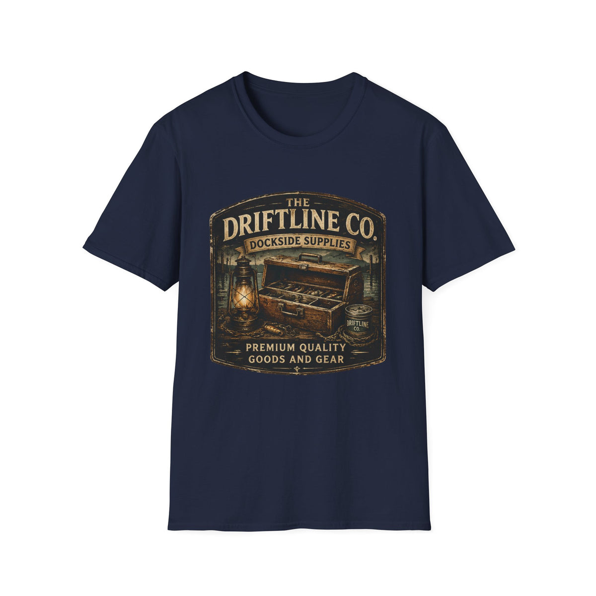 The Driftline Company – Dockside Supplies Indigo Blue T-Shirt