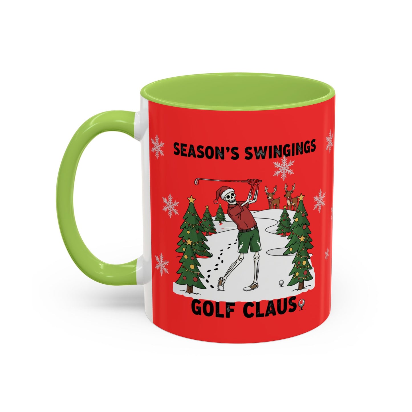 Golf Claus Christmas Accent Mug – Season’s Swingings Golf Mug