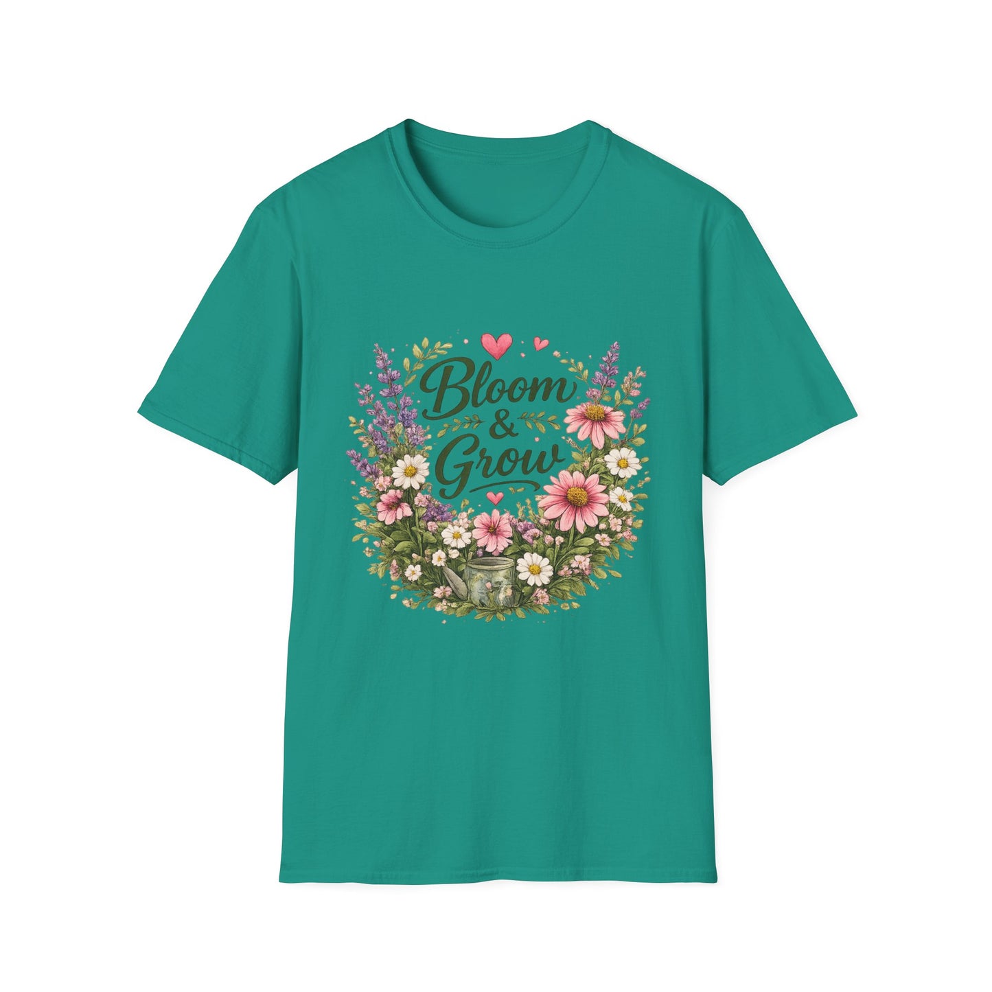 Bloom & Grow Floral Garden T-Shirt — Gardener Allotment Tee