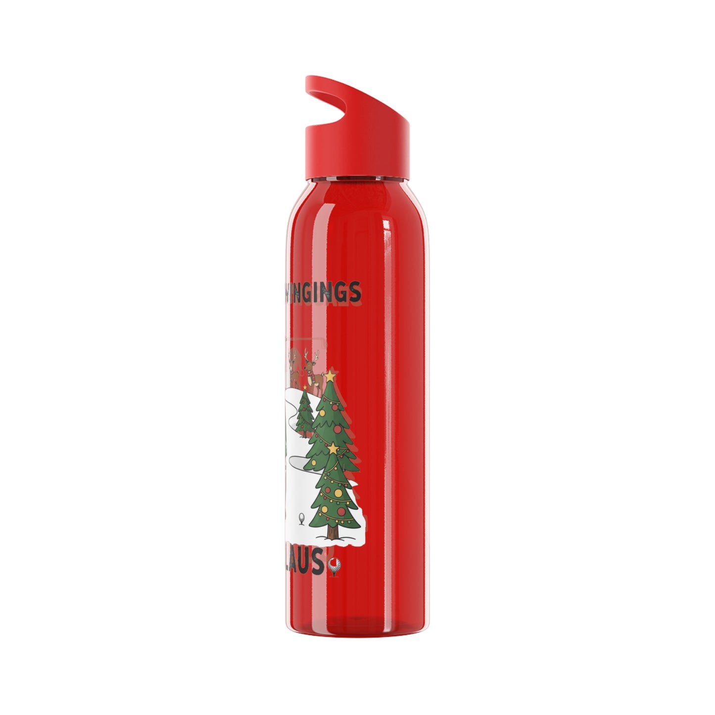 Golf Claus Christmas Golf Water Bottle – Season’s Swinging