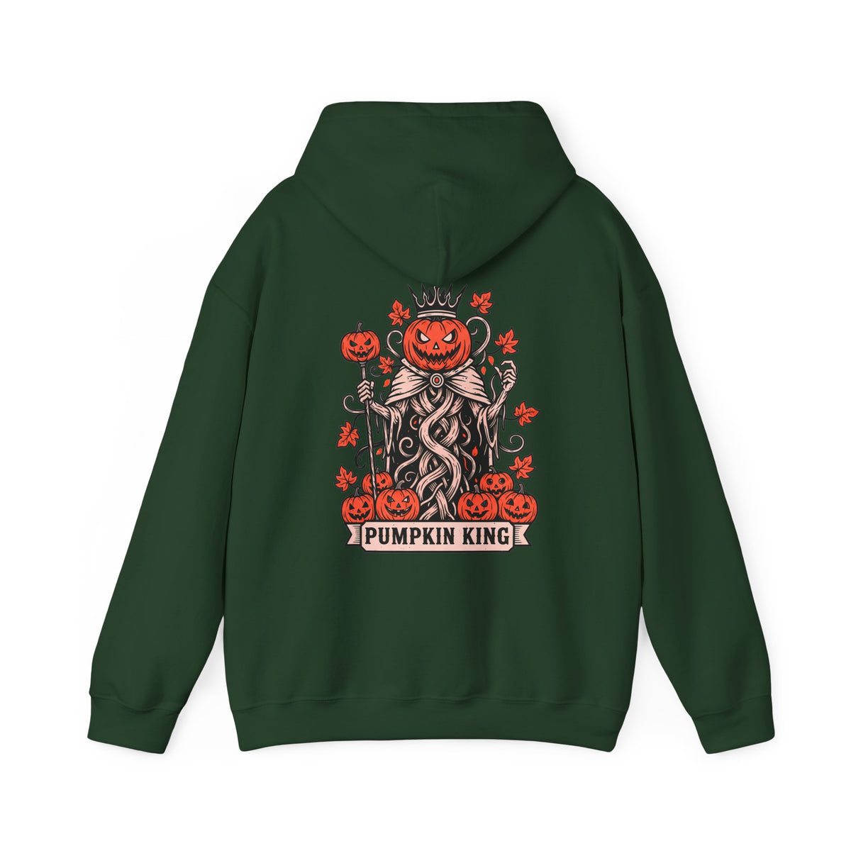 Pumpkin King Halloween Unisex Hoodie – Gothic Pumpkin Back Print