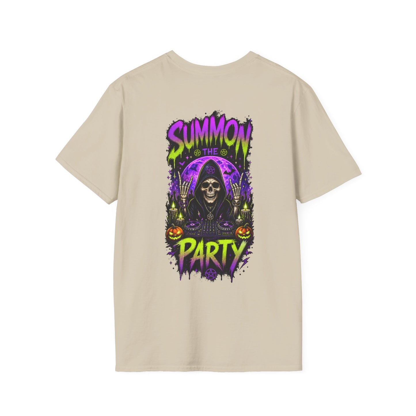 Summon The Party Halloween Unisex T-Shirt – Front & Back Print