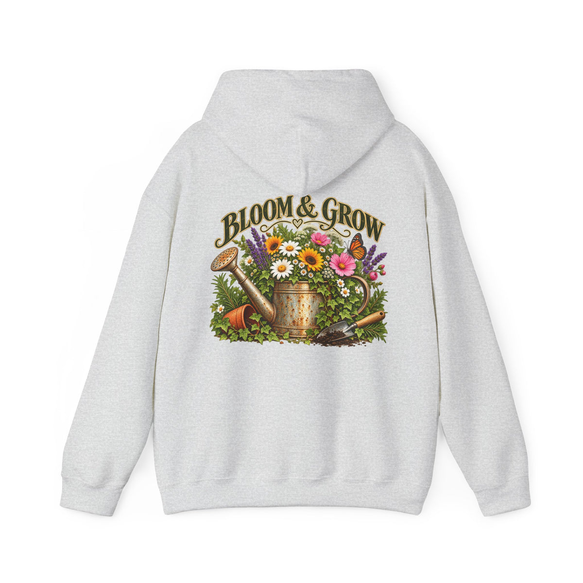 Bloom & Grow Vintage Garden – Back Print Hoodie