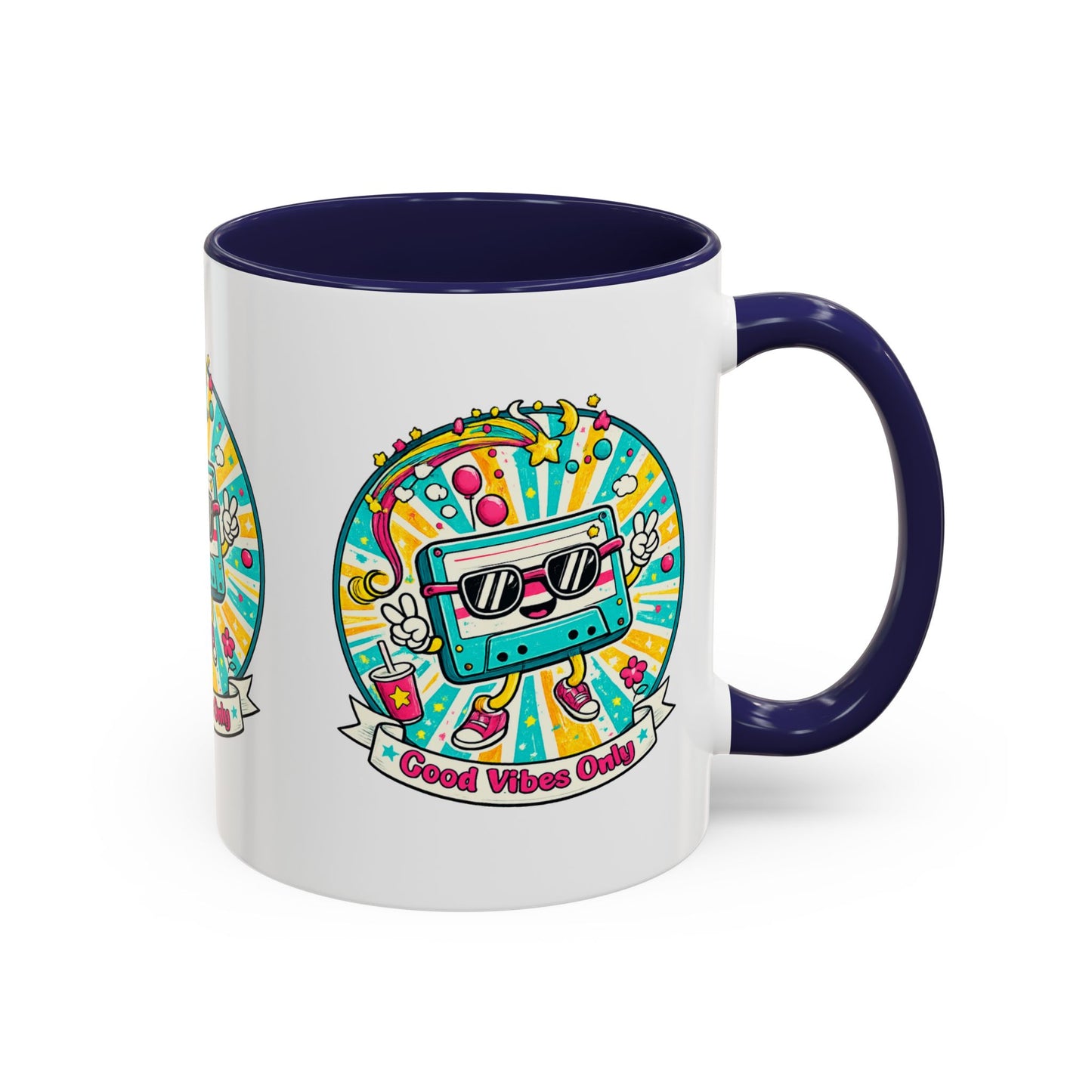 Retro Good Vibes Accent Mug