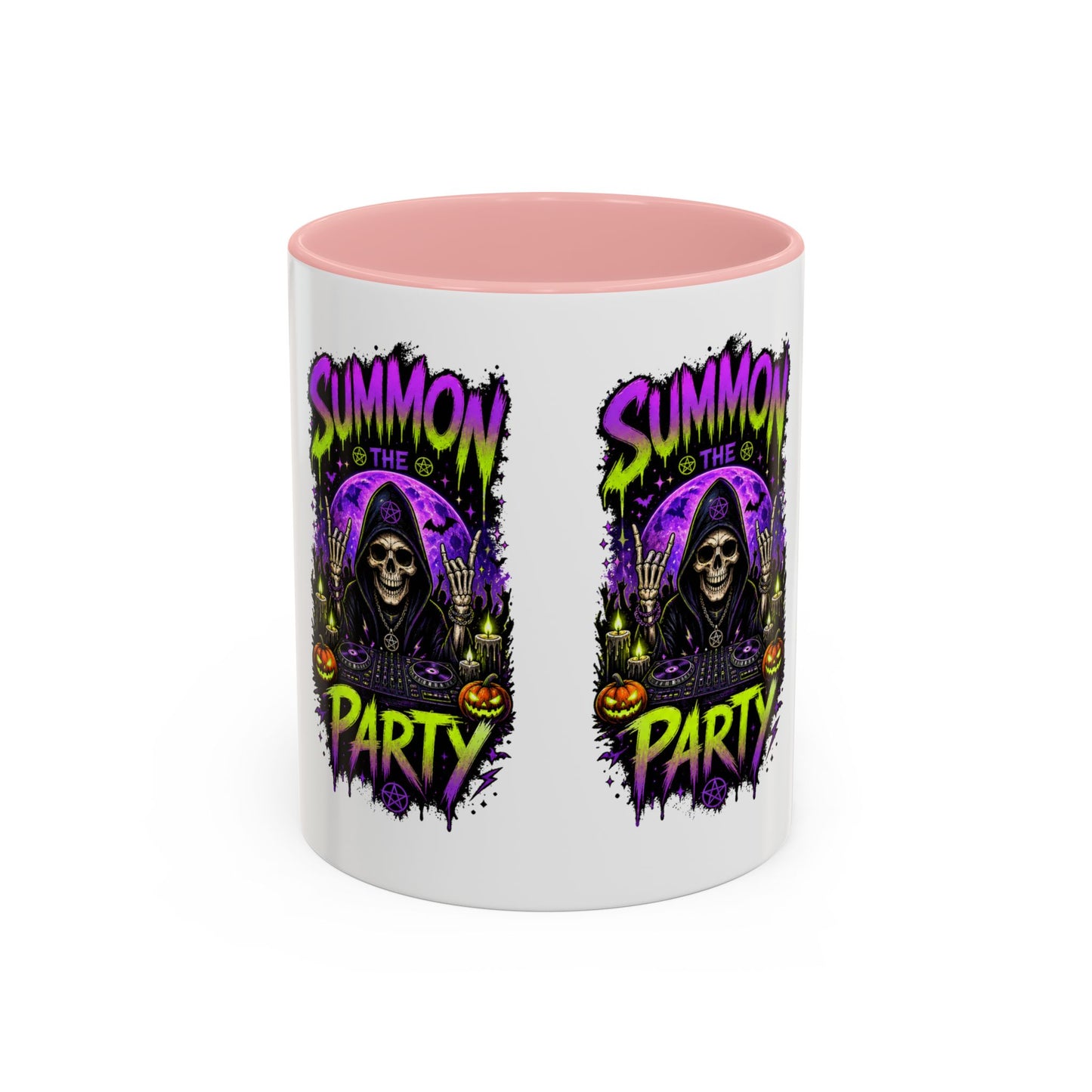 Summon the Party Halloween Accent Mug – Skeleton DJ Mug