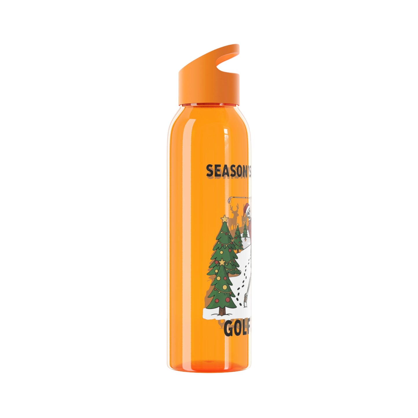 Golf Claus Christmas Golf Water Bottle – Season’s Swinging